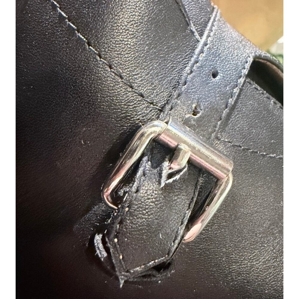 Givenchy Leather Monk Strap Ankle Boots Chain Size 38 Black Silver Minimal City - Picture 12 of 16